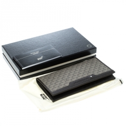 Montblanc Beige Signature Coated Canvas Continental Wallet
