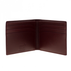 Pre Owned Montblanc Brown Leather Bifold Wallet