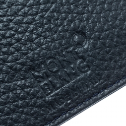 Pre Owned Montblanc Blue Soft Grain Leather Meisterstuck Card Holder 6CC