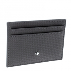 Pre Owned Montblanc Grey Leather Extreme Pocket 5CC