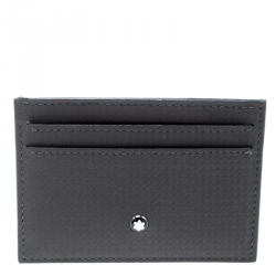 Pre Owned Montblanc Grey Leather Extreme Pocket 5CC