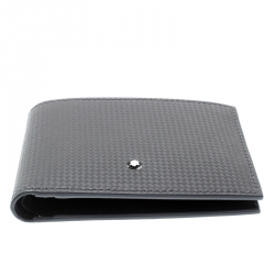 Pre Owned Montblanc Grey Leather Extreme Wallet 6CC