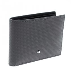Pre Owned Montblanc Grey Leather Extreme Wallet 6CC