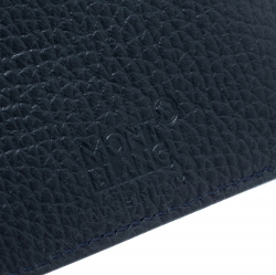 Montblanc Navy Blue Soft Grain Leather Meisterstuck Card Holder 6CC