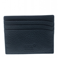 Montblanc Navy Blue Soft Grain Leather Meisterstuck Card Holder 6CC
