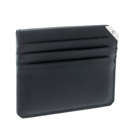 Pre Owned Montblanc Black Leather Urban Spirit Card Holder 6CC