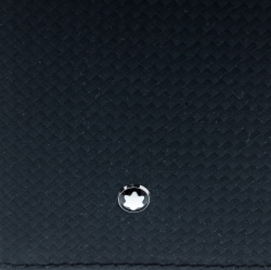 Pre Owned Montblanc Navy Blue Leather Extreme Business Card Holder 