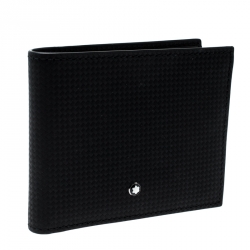 Pre Owned Montblanc Black Leather Westside Extreme 8CC Bifold Wallet
