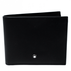 Pre Owned Montblanc Black Leather Westside Extreme 8CC Bifold Wallet