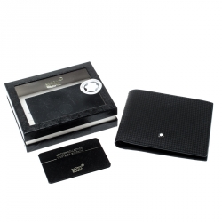 Pre Owned Montblanc Black Leather Westside Extreme 8CC Bifold Wallet