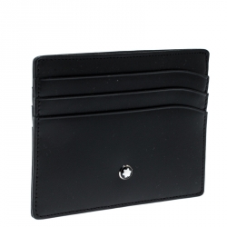 Pre Owned Montblanc Black Leather Meisterstuck 6CC Card Holder