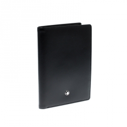 Pre Owned Montblanc Black Leather Meisterstuck Bifold Wallet