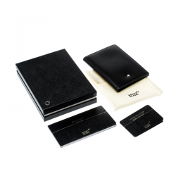 Pre Owned Montblanc Black Leather Meisterstuck Bifold Wallet