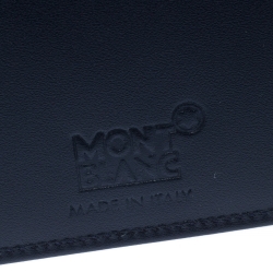 Pre Owned Montblanc Navy Blue Meisterstuck Leather Card Holder 6CC