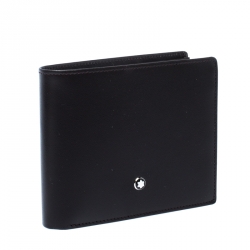 Pre Owned Montblanc Dark Brown Leather Meisterstück Bifold Wallet