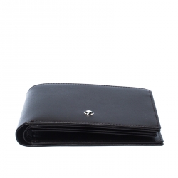 Pre Owned Montblanc Dark Brown Leather Meisterstück Bifold Wallet