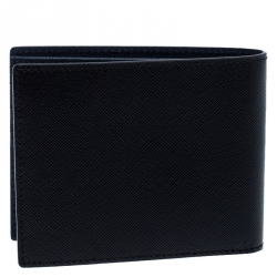 Pre Owned Montblanc Black Leather Miesterstuck Bifold Wallet