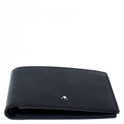 Pre Owned Montblanc Black Leather Miesterstuck Bifold Wallet