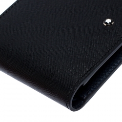 Pre Owned Montblanc Black Leather Miesterstuck Bifold Wallet