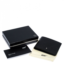 Pre Owned Montblanc Black Leather Miesterstuck Bifold Wallet