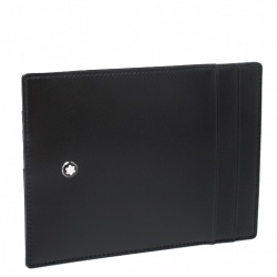 Pre Owned Montblanc Black Leather Sartorial Pocket 4cc with ID Card Holder