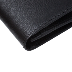 Pre Owned Montblanc Black Leather Westside 6CC Long Bifold wallet 