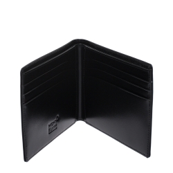 Pre Owned Montblanc Black Leather Meisterstuck Bifold Wallet