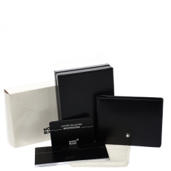 Pre Owned Montblanc Black Leather Meisterstuck Bifold Wallet