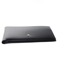 Pre Owned Montblanc Black Leather Meisterstuck Bifold Wallet