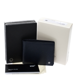 Pre Owned Montblanc Navy Blue Leather Westside Bifold Wallet