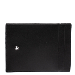 Montblanc Black Leather Sartorial Pocket 4cc with ID Card Holder