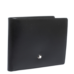 Pre Owned Montblanc Black Leather Meisterstuck Bifold Wallet