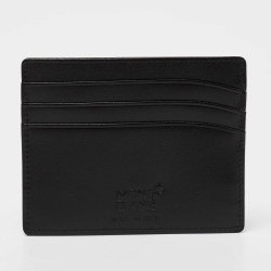 Pre Owned Montblanc Black Leather Meisterstuck Card Holder