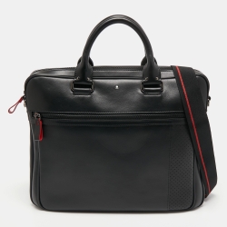 Montblanc Black Leather Document Briefcase