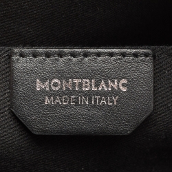 Montblanc Navy Blue/Black Monogram Canvas and Leather Small Sling Backpack