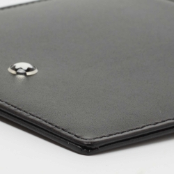 Pre Owned Montblanc Black/Grey Leather Meisterstuck Pocket 4cc ID Card Holder