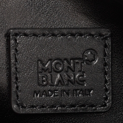 Montblanc Grey/Black Nylon and Leather Zip Toiletry Pouch