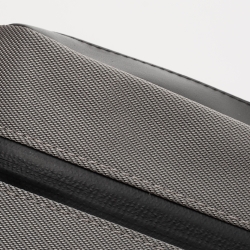 Montblanc Grey/Black Nylon and Leather Zip Toiletry Pouch