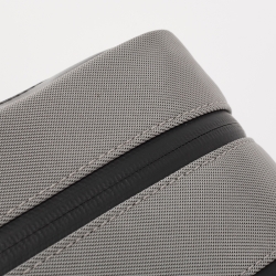 Montblanc Grey/Black Nylon and Leather Zip Toiletry Pouch