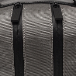 Montblanc Grey/Black Nylon and Leather Zip Toiletry Pouch
