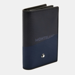 Pre Owned Montblanc Black/Blue Leather Extreme 2.0 Business Card Holder