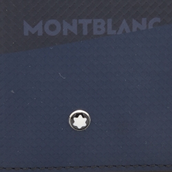 Pre Owned Montblanc Black/Blue Leather Extreme 2.0 Business Card Holder