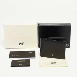 Pre Owned Montblanc Black Leather Meisterstuck View Pocket 11CC Bifold Wallet