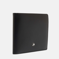 Pre Owned Montblanc Black Leather Meisterstuck View Pocket 11CC Bifold Wallet