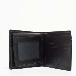 Pre Owned Montblanc Black Leather Meisterstuck View Pocket 11CC Bifold Wallet