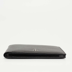 Pre Owned Montblanc Black Leather Meisterstuck View Pocket 11CC Bifold Wallet