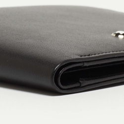 Pre Owned Montblanc Black Leather Meisterstuck View Pocket 11CC Bifold Wallet