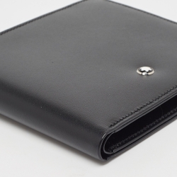 Pre Owned Montblanc Black Leather Meisterstuck Bifold Wallet 8CC