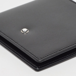 Pre Owned Montblanc Black Leather Meisterstuck Bifold Wallet 8CC