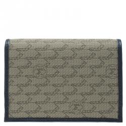 Montblanc Blue Coated Canvas and Leather Signature Card Holder